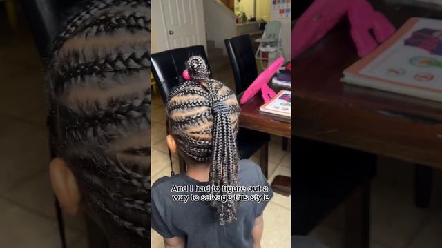 I think she didn’t like it ?? #cutehairstyle #kidsbraidstyles  #blackgirlhairstyles #naturalhair