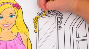 Coloring Barbie Dreamhouse GIANT Coloring Page Crayola Crayons | KiMMi THE CLOWN