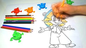 РАСКРАСКИ! Раскрашиваем картинки для детей из мультфильмов Незнайка на луне