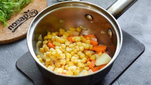 Суп с фасолью и кукурузой