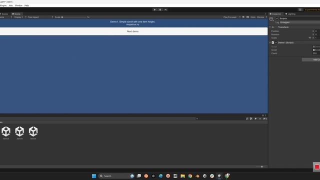 Infinite scroll in Unity смотреть онлайн