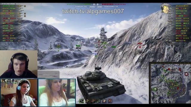 AnTiNooB и 2 девушки [Голдовый стрим] World Of Tanks (wot)