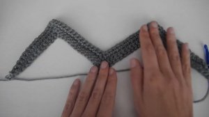 Теплый детский плед крючком узором шеврон (зиг-заг)