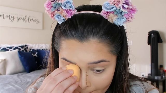 HOW TO CONTOUR FOR BEGINNERS | USING THE ELF COSMETICS 16HR CAMO CONCEALER | MAKEUP ON A BUDGET смотреть онлайн