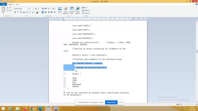 CS8392 Object Oriented Programming Java/ArrayList/Part-2