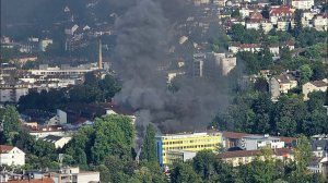 Идём гулять.Пожар в городе. Купила ноутбук