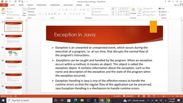 Exception and It's types in Java 2023