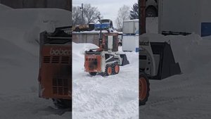 Бобкет 533 чистка снега