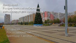 Краснодар: едем на велосипеде из Дендрария через КУБГАУ,  Новый город к ёлке на набережную