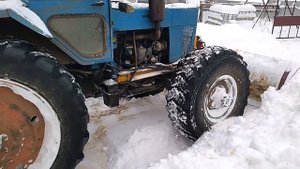 мтз 80 с мостом от газ 66 пробиваем снег дт 75