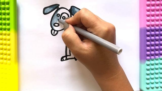 Как нарисовать СОБАКУ | КАК НАРИСОВАТЬ СОБАКУ ЛЕГКО | Как нарисовать собаку пошагово смотреть онлайн
