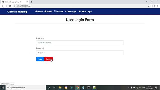 Online Clothes Shopping Project  | Python Django Sqlite Bootstrap