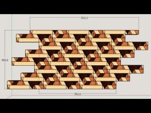 3D торцевая разделочная доска: улучшенная версия
3D end grain cutting board #18. Improved version