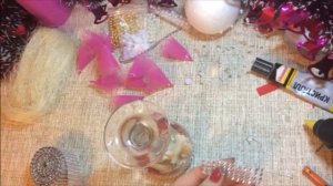 Топиарий из фатина на ножке бокала