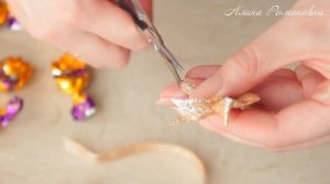 Елка из конфет и мишуры своими руками