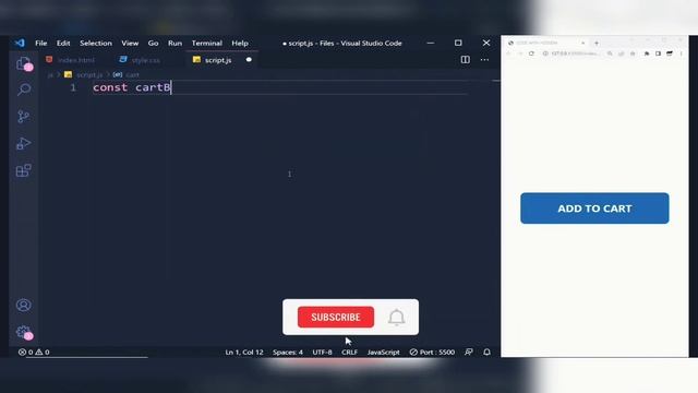 Add to Cart Button Animation using CSS & JavaScript with Source code | Button Hover Animation