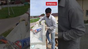 Кладка из блоков полистиролбетона (пенобетон, газосиликат) с уабразом
