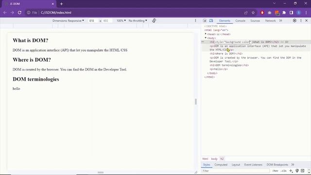 What is DOM and where is DOM | Lecture 1 | JavaScript DOM