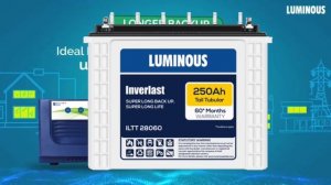 LUMINOUS 250 AH INVERTER BATTERY COMBINATION!पूरे घर का लोड चलाने के लिए एक बैटरी काफी है!