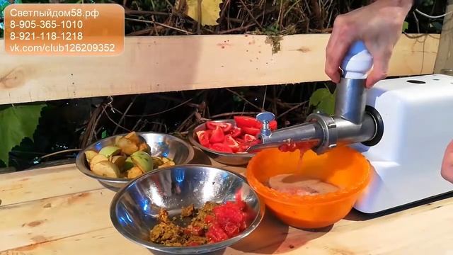 9. Мясорубка Хозяюшка как шнековая соковыжималка. Насадки для мясорубки с металлическими шестернями