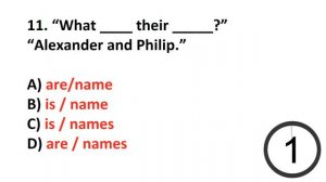 Elementary Test 1 (part 1) - English Grammar Quiz (Test)