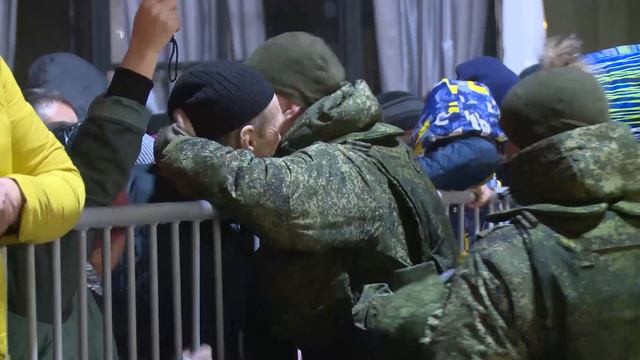 Отправка мобилизованных из Рязани к местам боевого слаживания