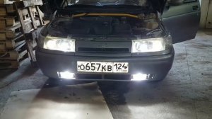 Установка Led светодиодных ламп ВАЗ 2112