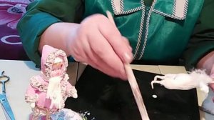 Ватная Игрушка Одеваю,, Малыша Стёпку,, 2ч.Валенки, штанишки.