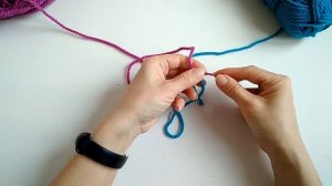 Как соединить нити при вязании Способ с иглой Уроки вязания