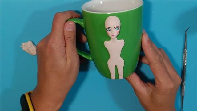 Девушка из полимерной глины / Декор на кружке из полимерной глины / Силиконовый молд для лица смотреть онлайн