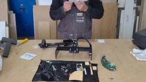 Neje Master 2 S мини лазерный гравировальный станок.Распаковка,первая гравировка.