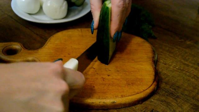 Салат с ветчиной и яйцом