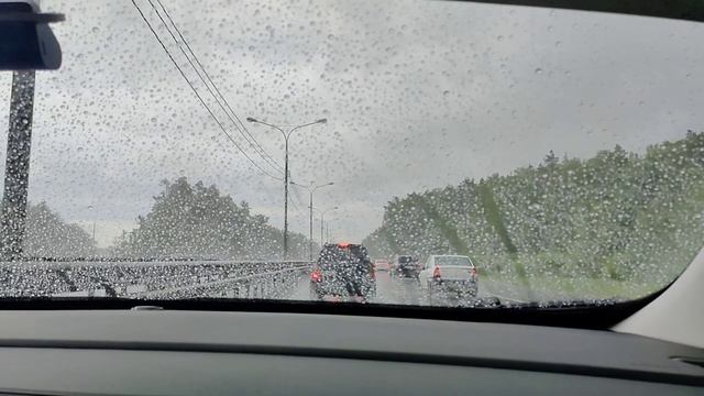 Антидождь Shine Systems NanoGlass работа в пробке при торможении смотреть онлайн