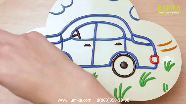 Рисуем светом и лепим пластилином автомобиль на фигуре ILUMIKA Облако смотреть онлайн