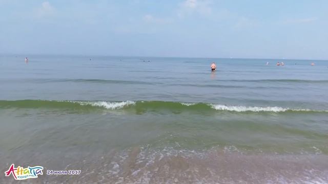 Анапа погода 24.07.2017, пляж Кристалл, море, температура воды