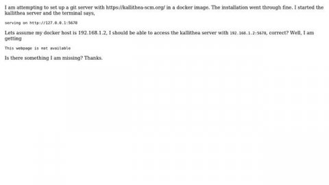 Running Kallithea in Docker on Synology Server
