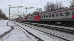Электропоезд ЭД4М-0274 (ТЧ-10) пригородный поезд №6009 Москва - Узуново.