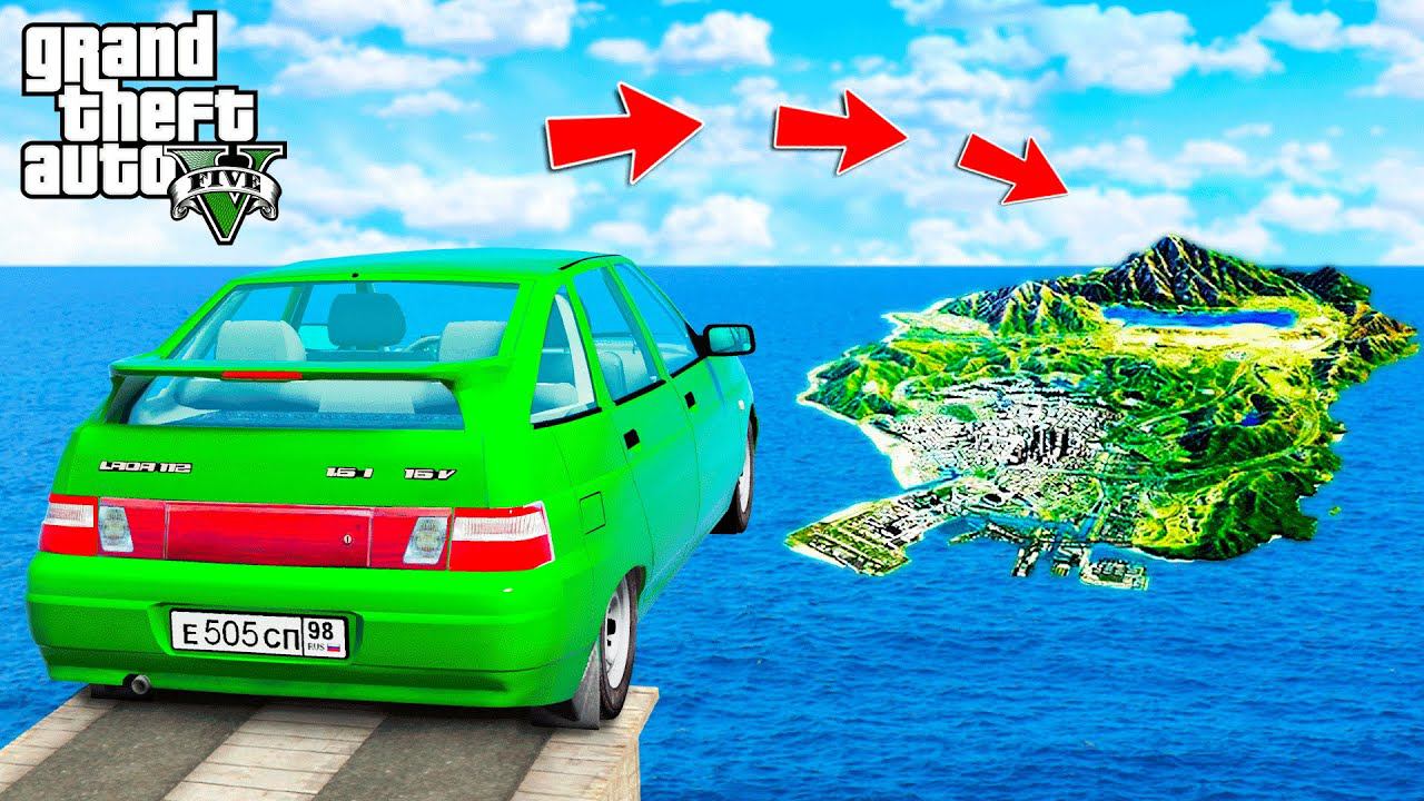 ПЕРЕПРЫГНУЛ ВСЮ КАРТУ на РУССКОЙ МАШИНЕ в ГТА 5 МОДЫ - ЭКСПЕРИМЕНТЫ в GTA 5