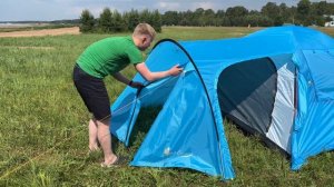 Палатка Mircamping 1036 C / Mircamping 1036 / Палатка для четырех человек / Обзор палатки