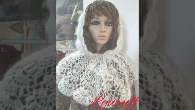 Ажурный капюшон. Крючок. смотреть онлайн