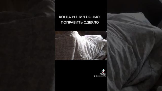 КОГДА РЕШИЛ НОЧЬЮ ПОПРАВИТЬ ОДЕЯЛО.ЛЕТАЮЩИЙ КОТ.🤣🤣🤣WHEN I DECIDED TO FIX THE BLANKET AT NIGHT.