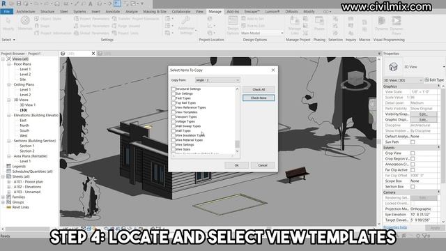 How to transfer view templates in Revit