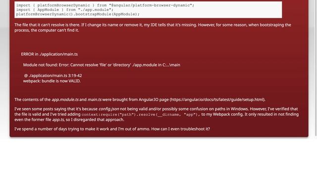 Angular under Webpack can't find an existing file app.module.ts смотреть онлайн