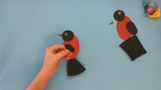 Детские поделки простые поделки из бумаги своими руками в детский сад в школу поделка снегирь