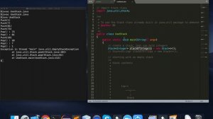 Stack Data Structure demo using java.util.Stack | Java | English