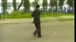 Цисин танлан цюань (七星螳螂拳)  байюань чудун (白猿出洞) или "Белая обезьяна выходит из пещеры".