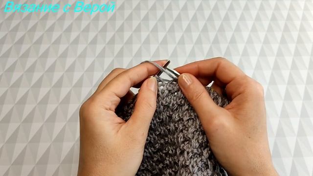 Классно смотрится!? Очень простой узор спицами для шапок и не только#вязаниеспицами#вязаниесверой