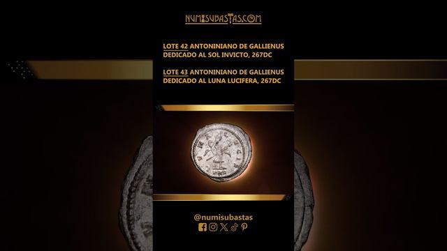 Eclipse solar con monedas ANTONINIANOS DE GALLIENUS dedicados al “SOL INVICTO” y la “LUNA LUCIFERA”