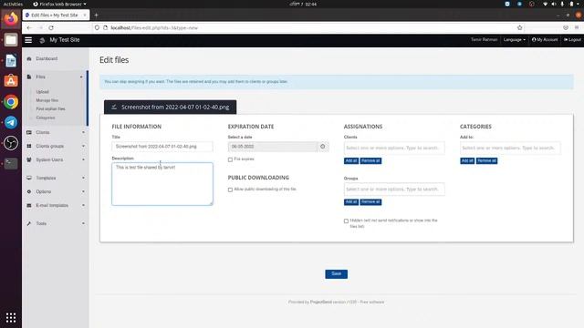 I Will Configure  Projectsend File Sharing Server On Your Linux Server