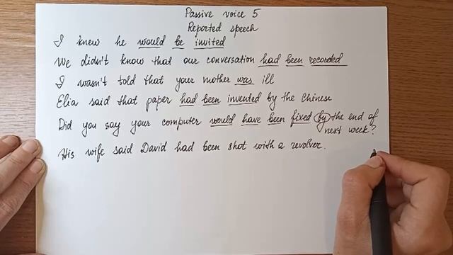 Passive voice/Пассивный залог (Косвенная речь/Reported Speech)